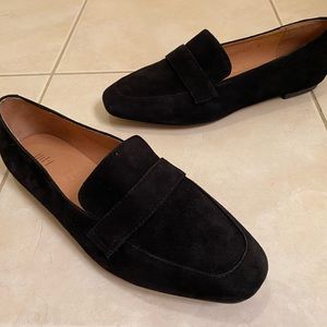J.jill j Jill Black Suede Leather Loafers Velvety texture Holidays Career preppy